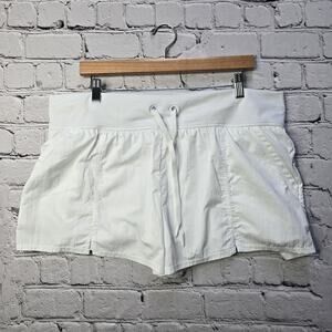 Offline By Aerie White Lightweight Drawstring Waist Athleisure Shorts Size XL